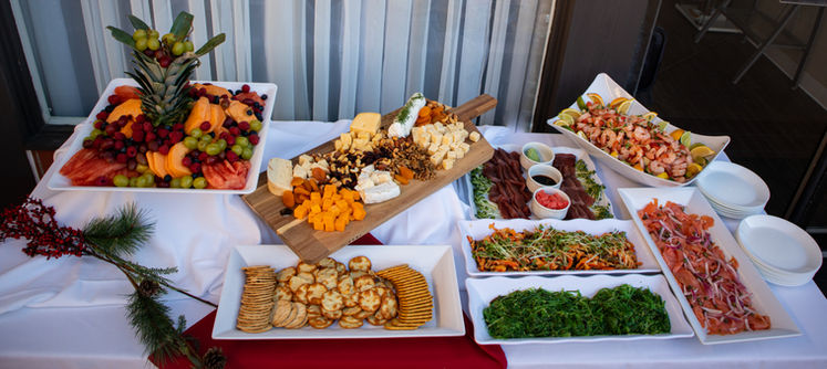 An appetizer spread from a Salsa Verdes tasting