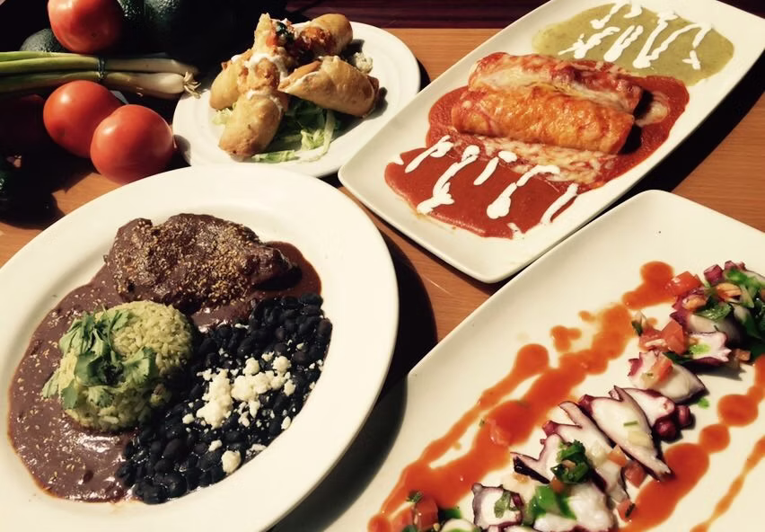 A plate of enchiladas from Salsa Verdes